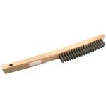 Wire Brush,4x19 rows with Curved 14inch Wooden Handle