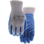 320-S Blue Chip 320 Rubber Coated poly/cotton gloves, (pack 6 pairs) - S
