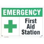 Sign, 14x10, Emergency, First Aid Station