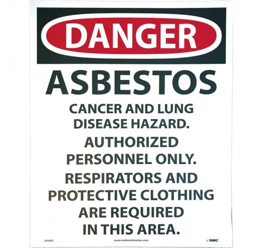 Danger Sign Asbestos 14 x 18