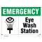 Sign, 14x10, Emergency, Eye Wash Station