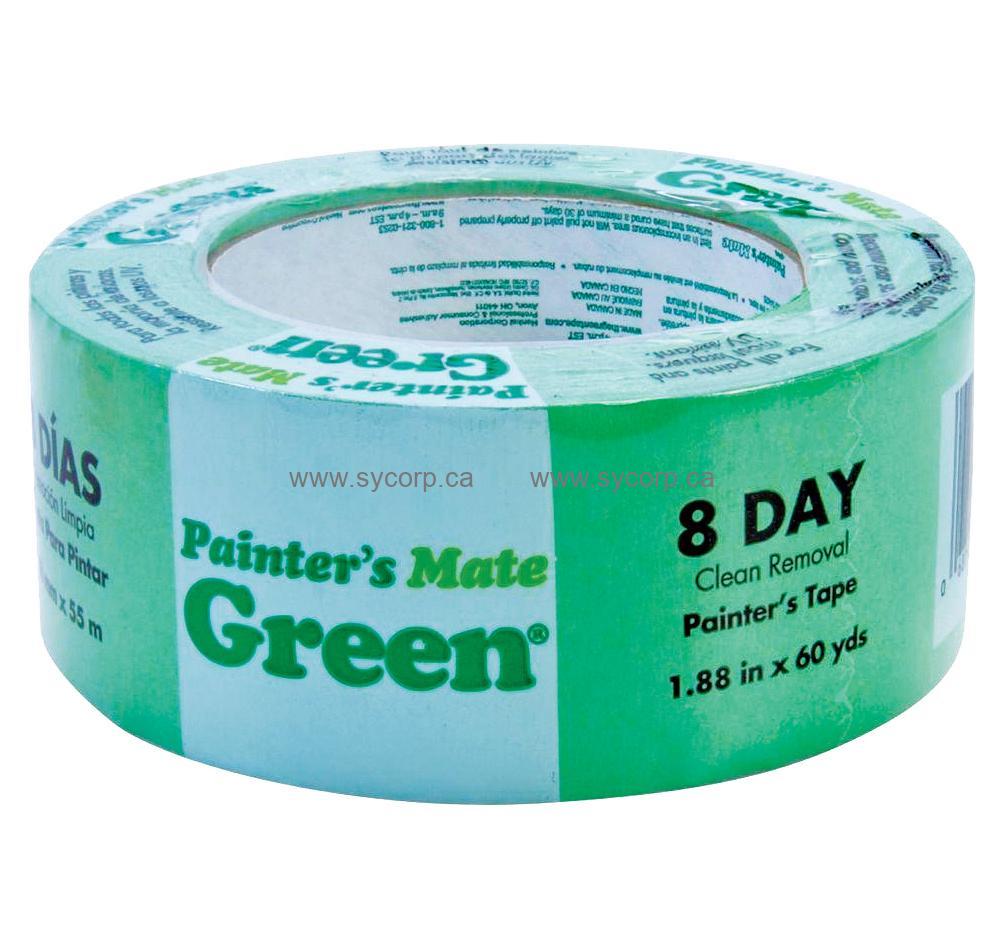Painter's Mate Green CP 150 Multi-Surface Painters' Tape, Professional  Grade, 8 day, 4.6 mil, 48mm x 55m, Green, Roll (CP15048)