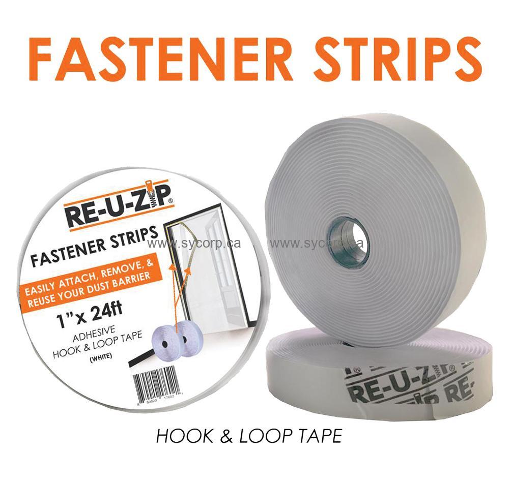 RE-U-ZIP Fastener Strips, Hook and Loop Tape, 1 inch x 24 ft, Pack