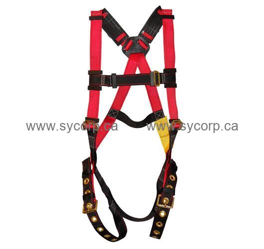 Parachute Style Full Body Harness, Polyester, Class A, Grommeted Legs, Pass  Through Chest Strap, Universal (MH1011111G)