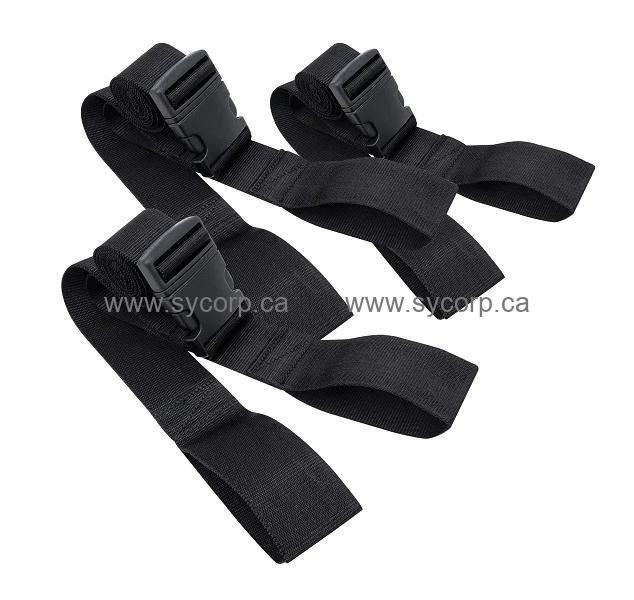 Spine Board Straps, With Plastic Buckle, For Stretcher, 6ft, Set of 3