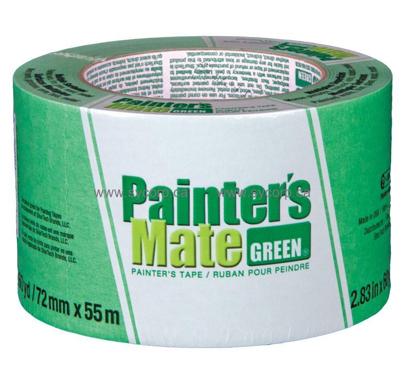Painter's Mate Green CP 150 Multi-Surface Painters' Tape, Professional  Grade, 8 day, 4.6 mil, 72mm x 55m, Green, Roll (CP15072)